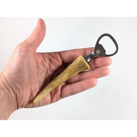 Vintage natural antler handled Bottle opener, Sheffield England - Picture 5 of 7